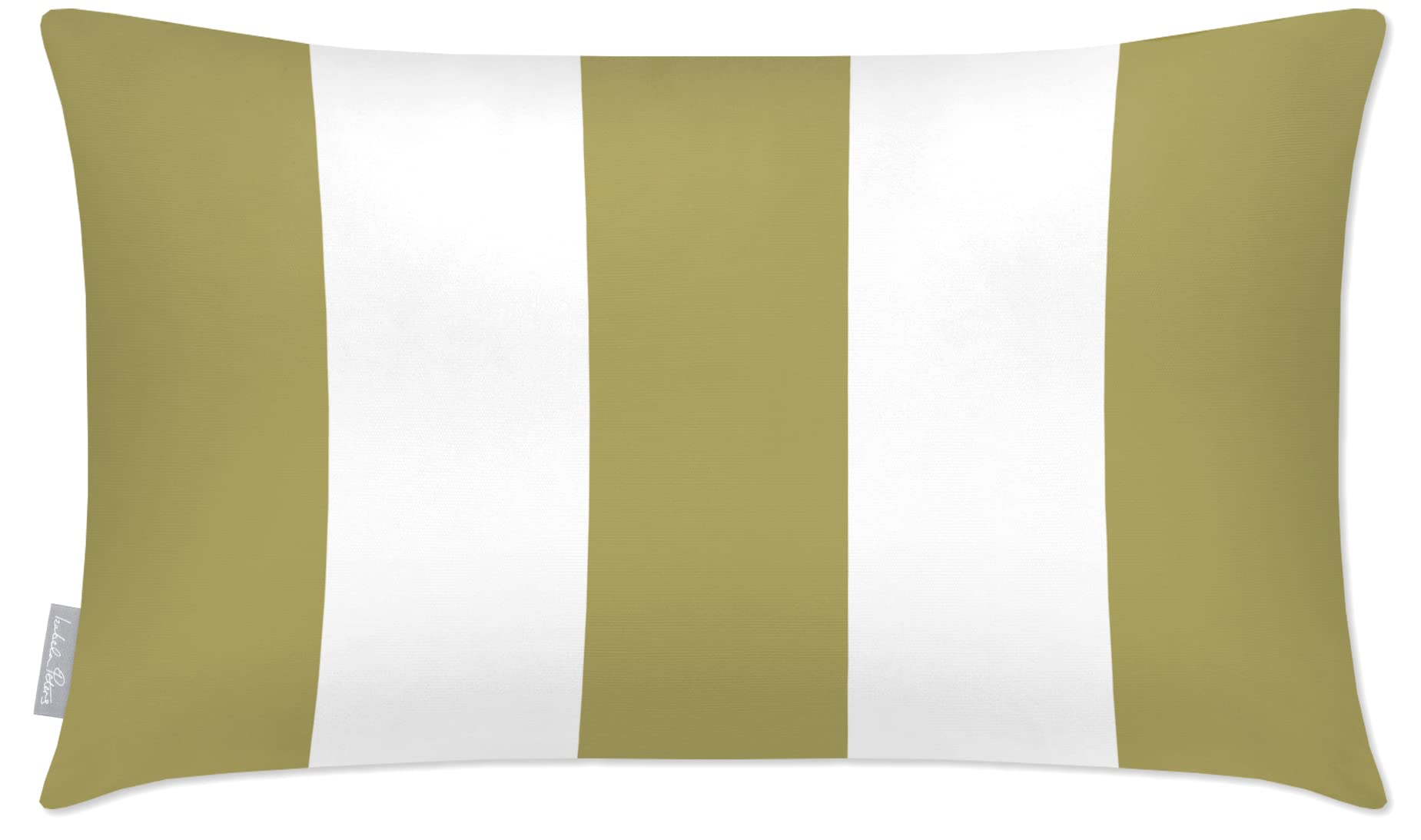 Izabela Peters Outdoor Cushions Waterproof, 55 x 35 cm, Filled Outdoor Cushion, 3 Stripes - Golden Lime, Garden Furniture Cushions, Outdoor Seat Cushions, Garden Chair Cushions โ image 1