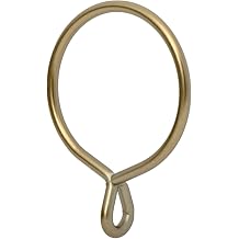 ivilon Draperie Eyelet Curtain Rings - 5.8 cm Ring for Curtain Hooks Pins Set of 14 Warm Gold