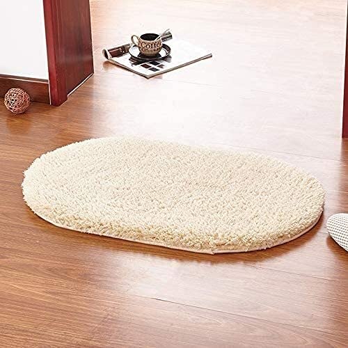 Tapis de bain en mousse à mémoire jaune clair absorbant pour toilette