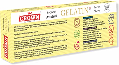 Image of CROWN Gelatin Leaf /Sheets Bronze Standard 250g