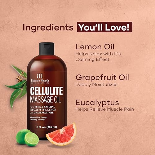 Foto de Botanic Hearth Aceite de masaje anticelulítico | Aceite de celulitis para muslos y reafirmante de glúteos | Mezcla única de aceites esenciales de masaje | Mejora el tono de la piel, firmeza y firmeza (imagen 3)