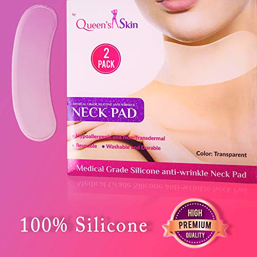 Anti Wrinkle Silicone sleeping pad Neck Patch Resuable Medical Smooth care skin Decollete prevent erase fine lines creases blemishes overnight spots Hypoallergenic heal renew skin burn scars 2pack