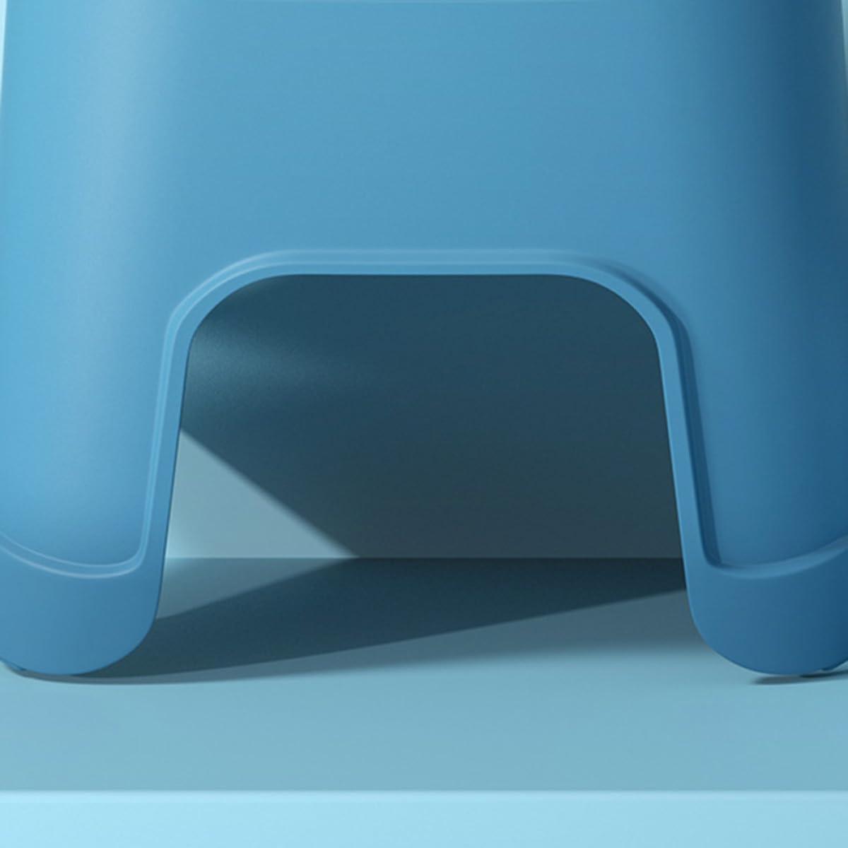 Tritthocker Stabiler Blauem Rutschfester Pp Kunststoff aus Kleiner Hocker Multifunktionaler Badezimmerhocker mit Anti Rutsch Oberfläche für Küche und Zuhause
