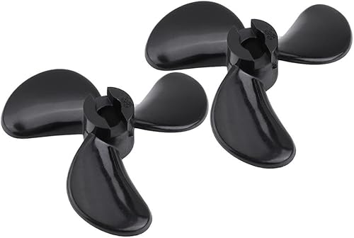 Dilwe Hélices de barco RC, plástico submarino CW CCW 3 cuchillas RC barco fuera de borda hélices apoyos 0.157 in eje