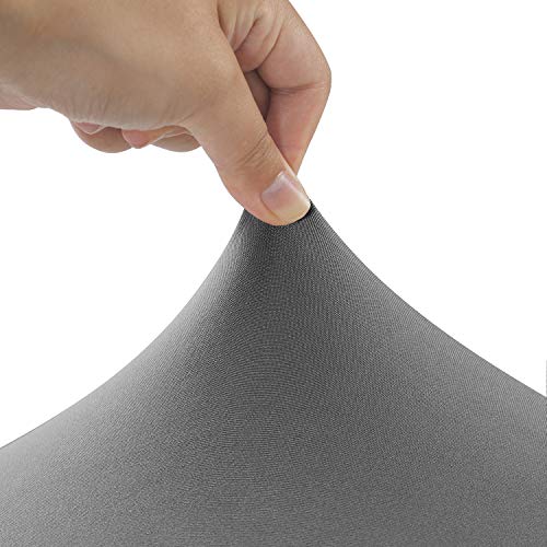 Image of Peomeise 6FT Spandex Table Cover Rectangular Stretch Spandex Tablecloth (Gray,6FT)