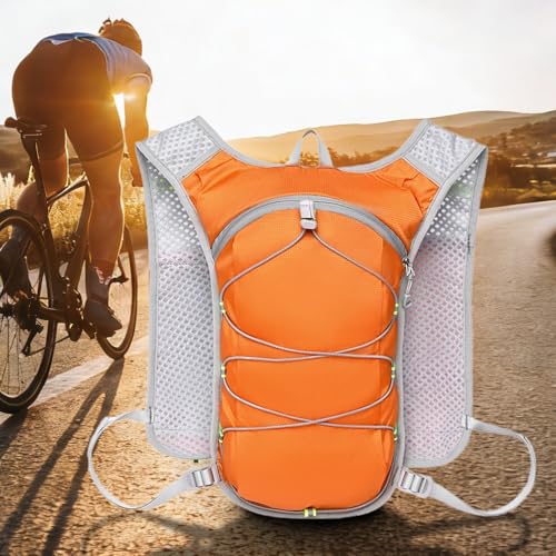 Mochila Deportiva Ligera para Senderismo y Ciclismo Naranja miniatura 1