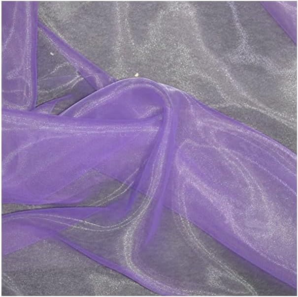 MDS Pack of 40 Yard Sheer Organza Fabric for Wedding Party Home Event Banquet Decorations, Backdrop Curtain Craft Dress Sewing Fashion DIY Crystal Organza Tulle Fabric Bolt 44 Wide - Lavender