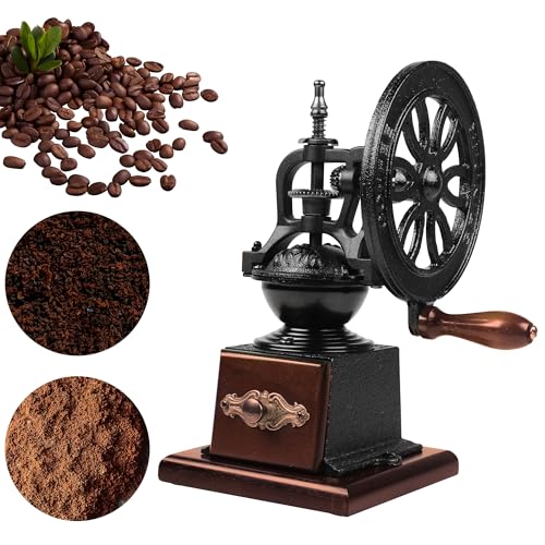 Vintage Cast Iron Wheel Coffee Grinder