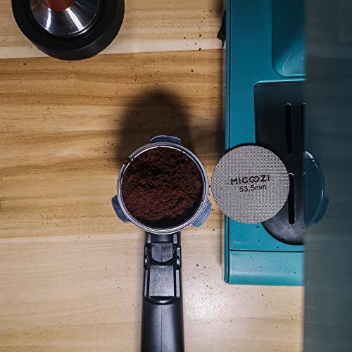 53.5mm Espresso Puck Screen, Reusable 1.7mm Thickness 100μm Stainless Steel Professional Barista Coffee Filter Mesh Plate for Espresso Portafilter Filter Basket (53.5mm)