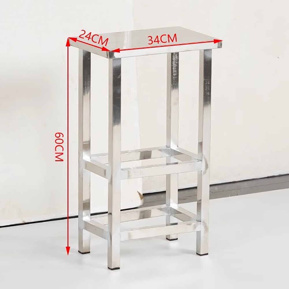 Sedia da doccia in acciaio inox, antiscivolo, per anziani e disabili, multifunzione, altezza regolabile 60 cm, sgabello da doccia sicuro e robusto