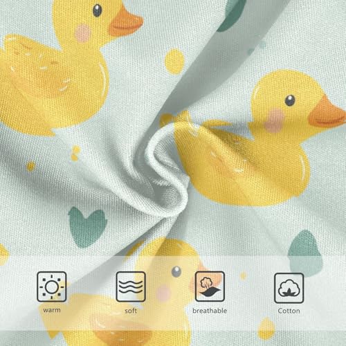 Wusikd Yellow Duck Girls' Underwear Cotton Green Heart Girls Briefs Soft Toddler Underwear 2T3