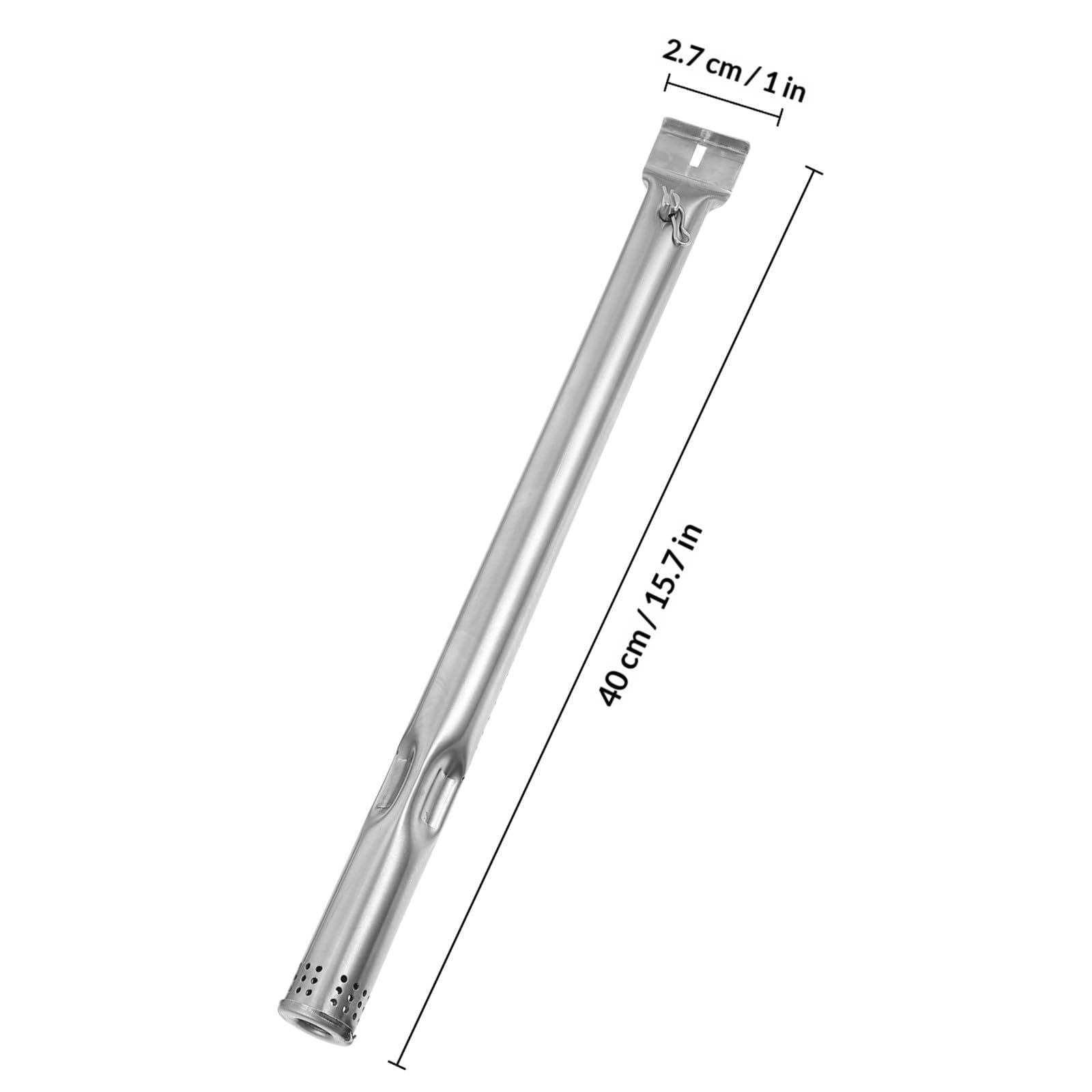 TEHAUX Tubo de Quemador de Acero Inoxidable de Parrilla de Gas 4 Piezas | Color Plata, Resistente a Altas Temperaturas y Fácil de Instalar, Pieza Portátil que No se Deforma