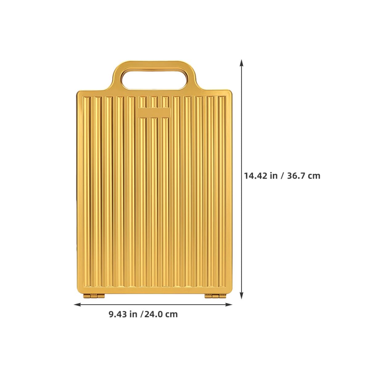 Specchio da Portatile Oro con Design Doppio Lato Pieghevole e Vetro, Specchio da Viaggio Compatto per Taglio Chioma e Styling Personale
