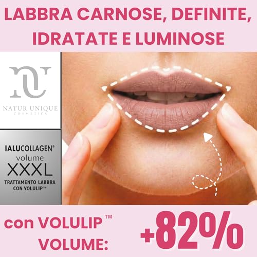Natur Unique - Ialucollagen Lip Volume Xxxl Volume | Trattamento Rimpolpante Con Acido Ialuronico E Collagene| Lip Plumper, Rimpolpante Labbra, Idratante Labbra | Made In Italy | 4.2ML - 2