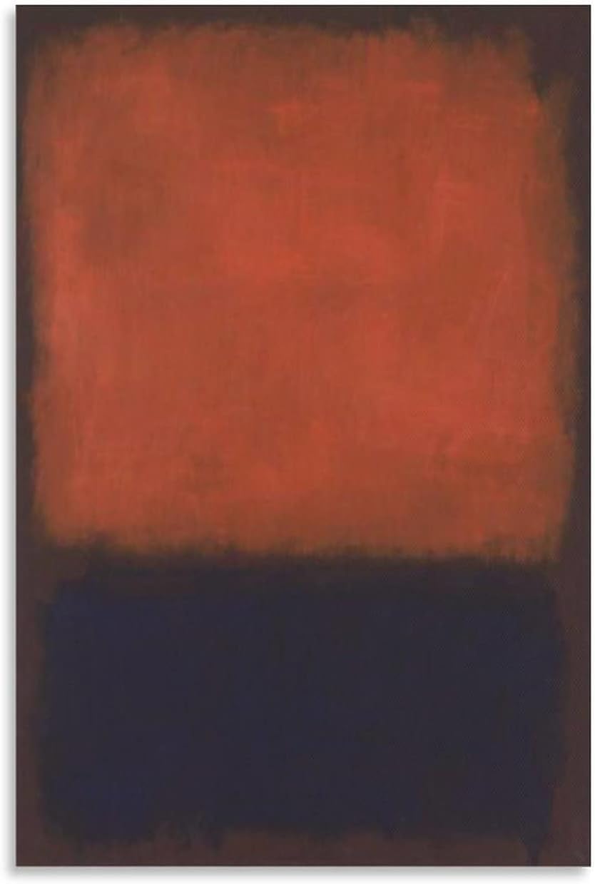Matvsd Kohecs Mark Rothko Poster Orange and Black Canvas Wall Art Mark Rothko Prints Living Room Painting Modern for Home Decor Picture 30x45cmx1 No Frame