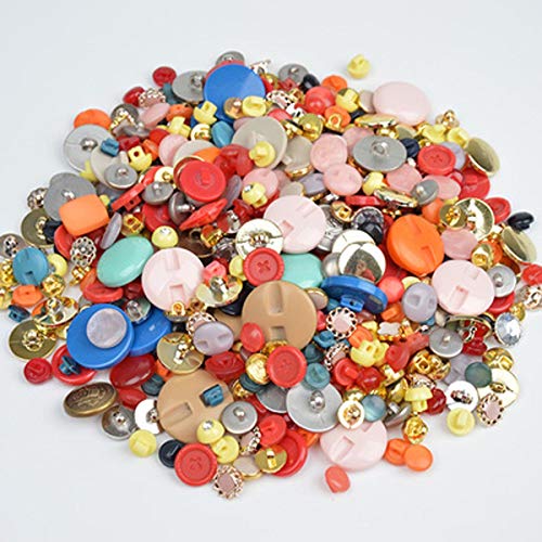 300 pcs assorted mixed color resin buttons 2 and 4 holes round cr…