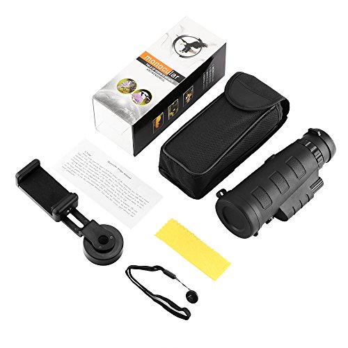 Kit de clipe de lente para câmera celular, universal, 40 x 60 HD, telescópio monocular, lente de tel