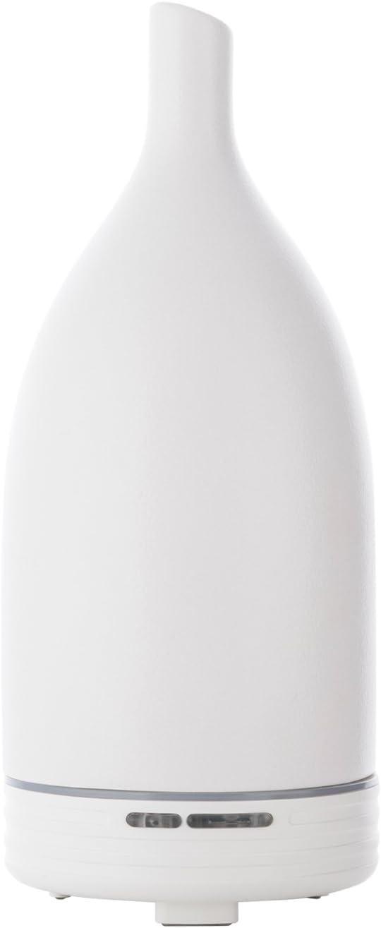 Saje Aroma Om® Essential Oil Diffuser, Ultrasonic Aromatherapy Diffuser, Ceramic (3-6 Hr Run Time) (White)