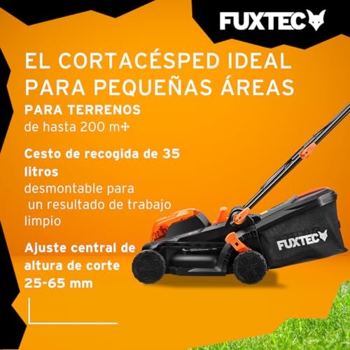 Cortacésped de batería Fuxtec FX-E1RM20 2x20V Set con 2 baterías y Cargador - 33cm de Ancho de Corte / 35L de Bolsa de Recogida de Hierba - imagen 5