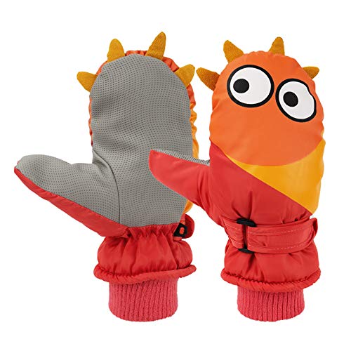 Miaowoof Baby Toddler and Kids Easy-On Wrap Waterproof Thinsulate Winter Mittens
