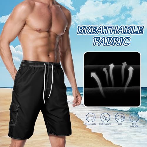 Mens Swim Trunks Swim Shorts Swimming Trunks Swimsuit Quick Dry with Mesh Lining Swimwear3