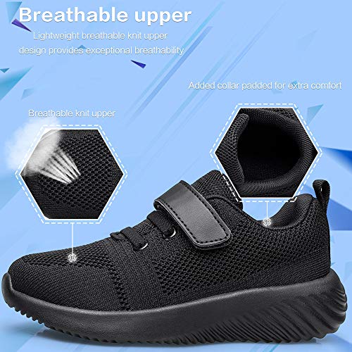 Image of Toddler Little Kid Sneakers Boys Girls Cute Strap Walking Athletic Running Sports Shoes