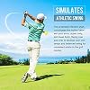 Golf Swing Trainer Aid - Golf Swing Training, Practice Warm-Up Stick for Strength,Rhythm, Flexibility, Tempo, and Balance Suit for Indoor & Outdoor (48 Inches, Yellow)