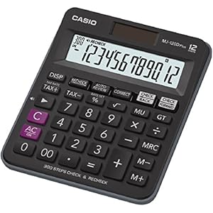 CASIO MJ-120D Plus bureaurekenmachine compact met check & correctfunctie