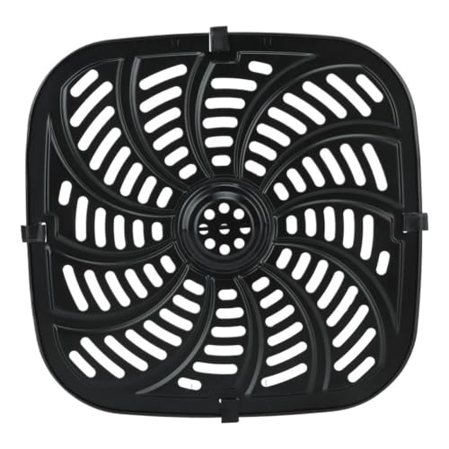 Bandejilla de Repuesto para Freidora, Placa de Crispeo Antideslizante con Acabado No Adherente y Bordes de Goma para Freidora de 8 Qt