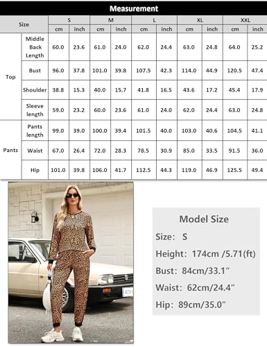 Image of Marvmys Women Long Sleeve Tracksuits Fashion 2 Piece Lounge Set Travel Outfits Jogger Set