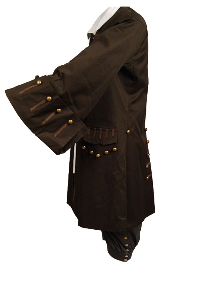 Erwachsenen Piraten Kostüm Jacke Weste Gürtel Hemd Halloween Cosplay Anzug