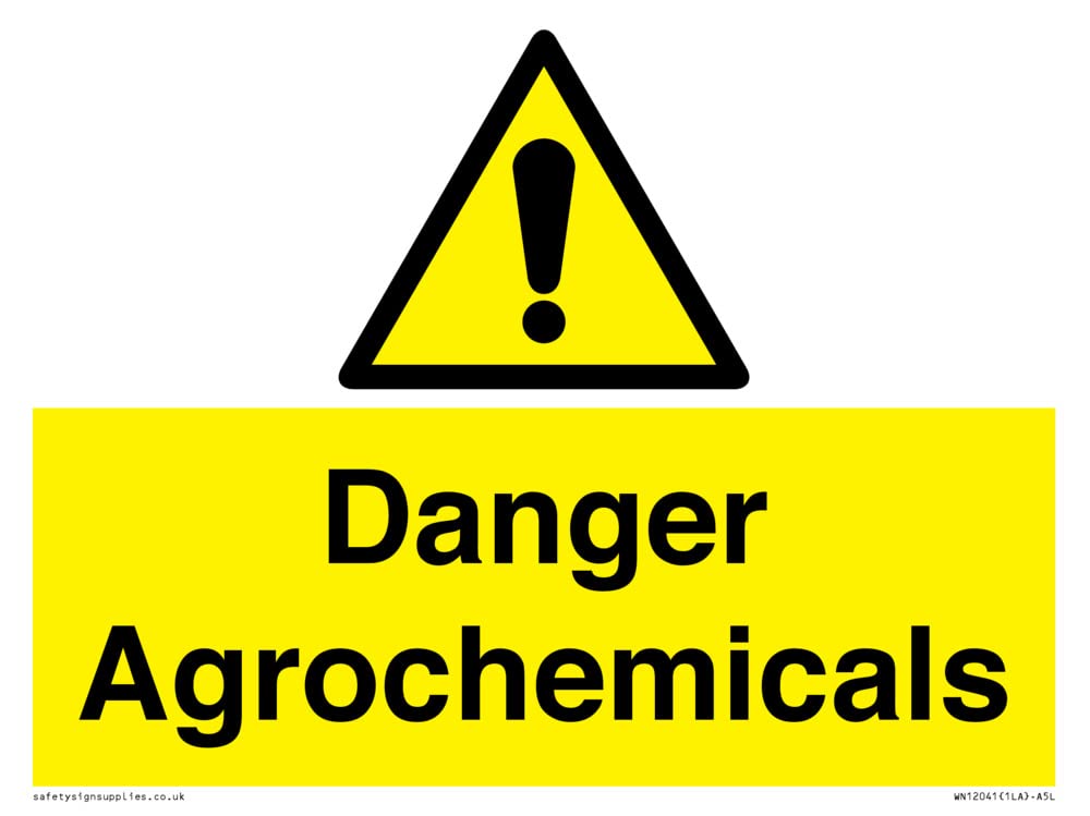 Danger Agrochemicals Sign - 200x150mm - A5L