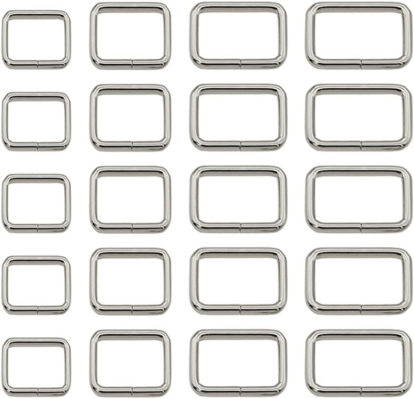 10 Pcs Anneaux Boucles Rectangle Métal 25mm - Accessoires Ceintures Sacs DIY