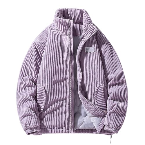 Gilet velours col érect en coton de qualité supérieure coupe ample