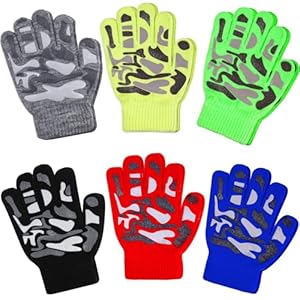 Hicdaw Kinder-Winterhandschuhe 6 Paar Set