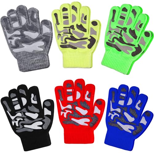 Hicdaw Kinder-Winterhandschuhe 6 Paar Set
