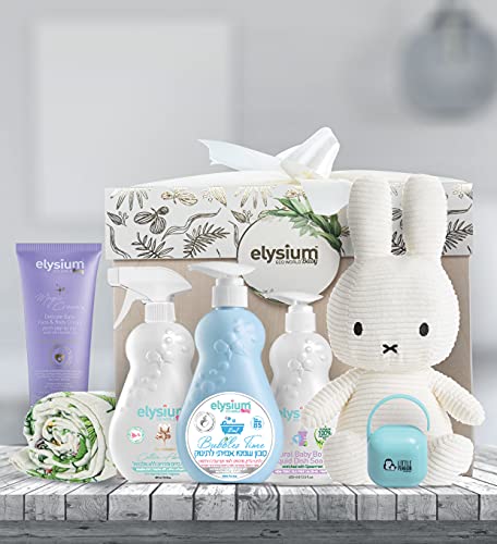 Baby Gift Set of Organic Baby Products by Elysium Eco World Baby Gift Basket- Boy Baby Gift Set of Organic Baby Products by Elysium Eco World Baby Gift Basket- Boy