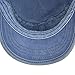 VOBOOM Washed Cotton Military Cadet Army Caps Unique Design Vintage Flat Top Hat (Navy)