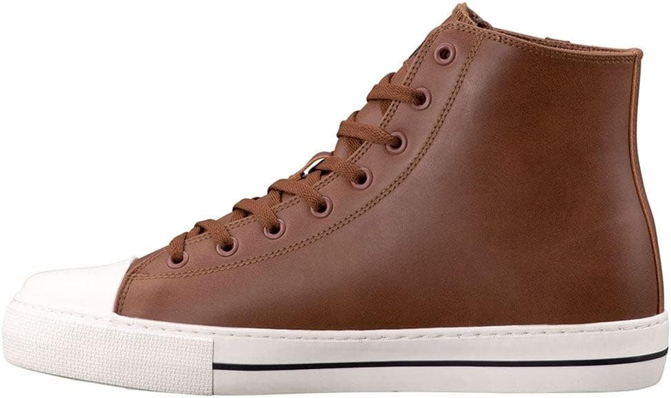 Lugz Men's Stagger Hi LX Sneaker, Chestnut/Whisper White, 10