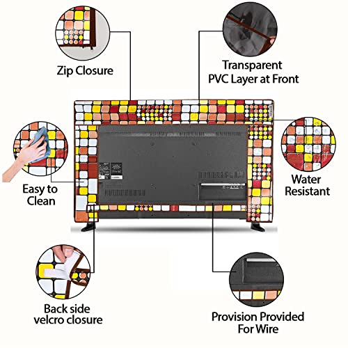 Image of Transparent LCD /LED T.V Protector Cover with Zipper Enclosure for 32 Inch Suitable for All Major Brand & Model (Color-Brown, Size-29x3x19 Inches)