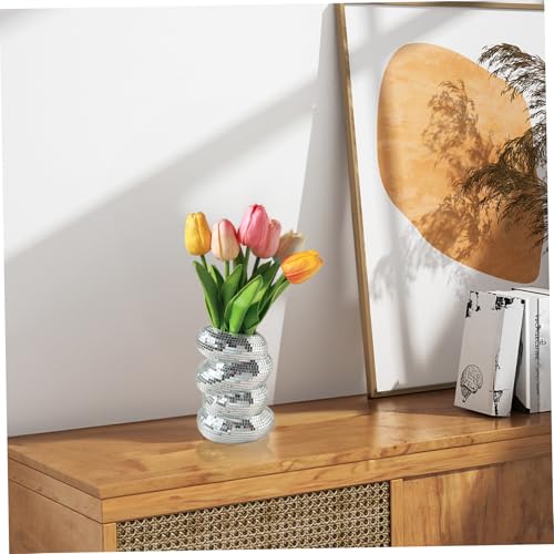 Vase Boule Disco argenté pour sublimer vos centres de table - 4