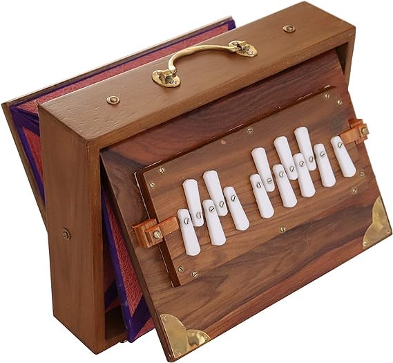 Shruti Box, Profi-Modell, Teakholz, Maßstab C bis C (C3 bis C4), 30 x 22 x 8,5 cm, 2,5 kg, abgestimmt auf 440 Hz