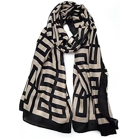 FINIZO Women's Scarves Lady Light Soft Fashion Solid Scarf Wrap Shawl for All Season Cover