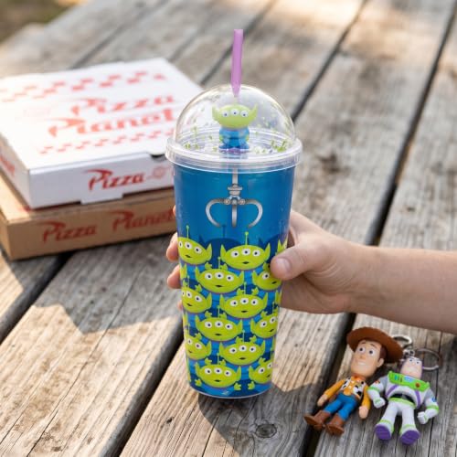 Image of Silver Buffalo Toy Story Alien Claw Machine, Dome Top Travel Tumbler, 24oz | Disney, 0.71 Liters