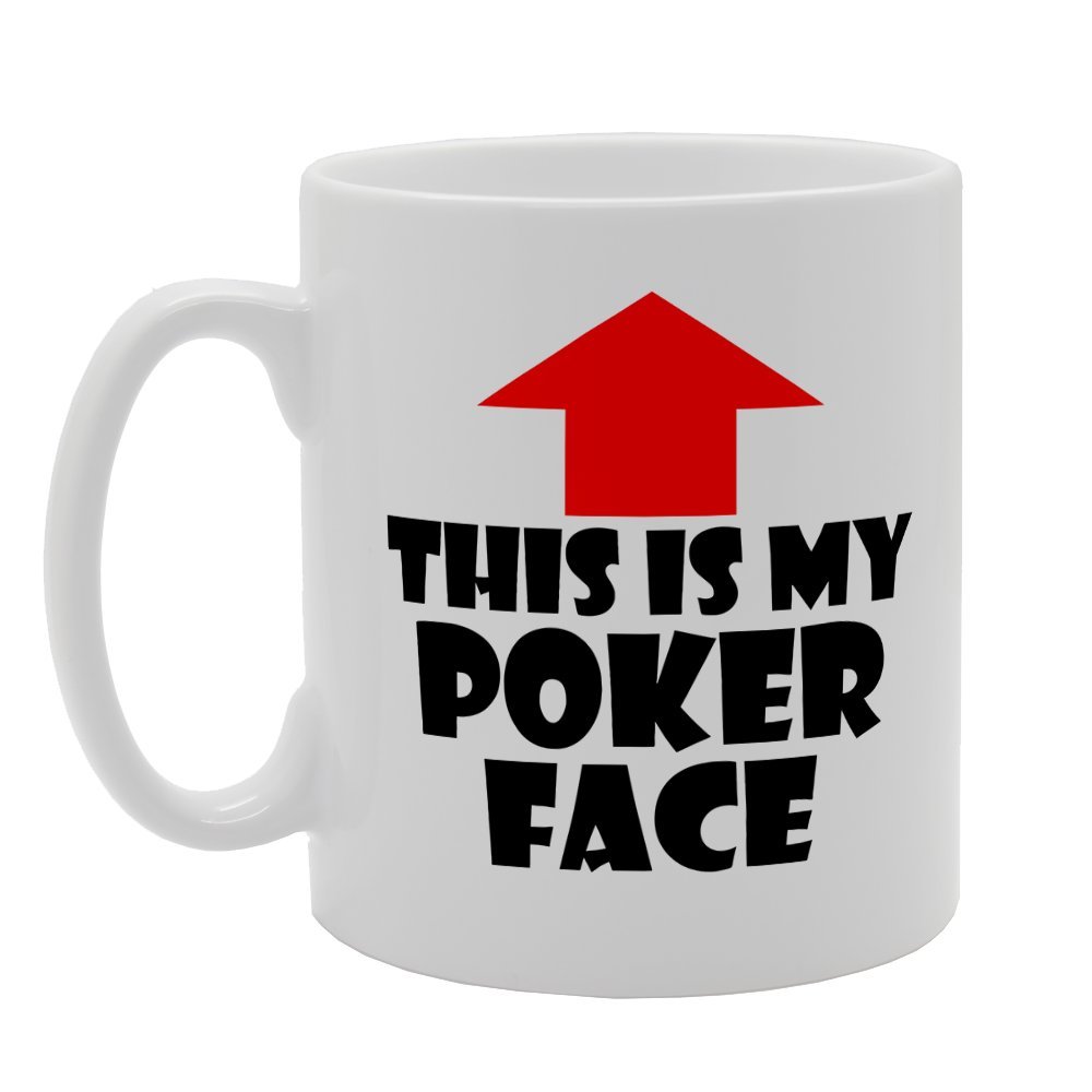 Coralgraph Inc Men's White Mg2039 This Is My Poker Face Novelty Gift Printed Tea Coffee Ceramic Mug