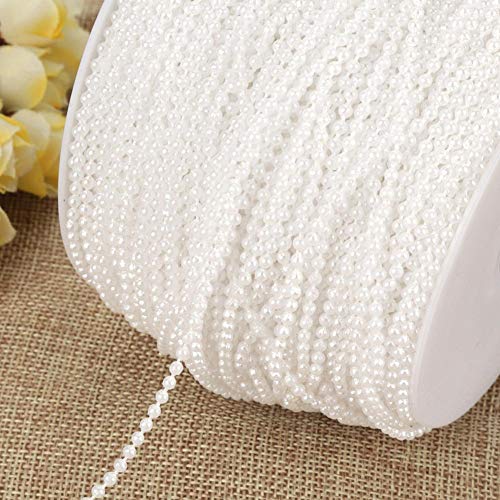 2.5mm 100m Pearl Bead Headdress Beads Wedding Garland Faux Pearls Beads for Home Party Wedding Pendant Decoration(White) - Image 3