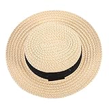 COLLBATH 娃娃用手編み麦わら帽子 軽量コンパクト仕様 パーティーデコレーションやクラフトに 小型ドールアクセサリー用おしゃれ帽子