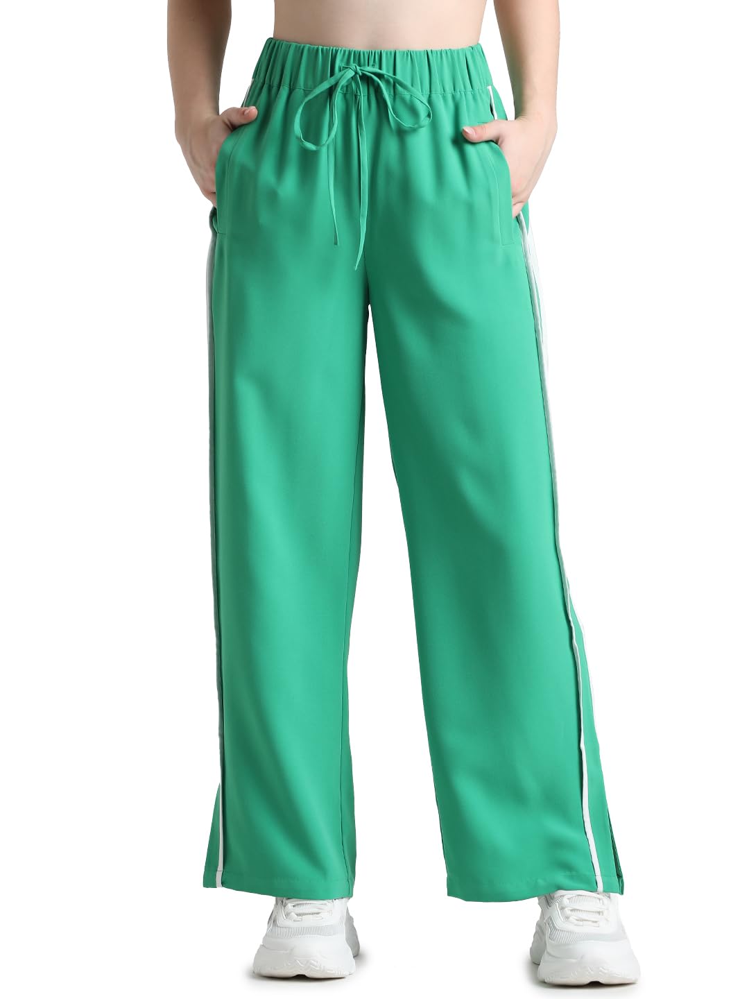 ONLY Women's High Rise Loose Track Pants in neutral