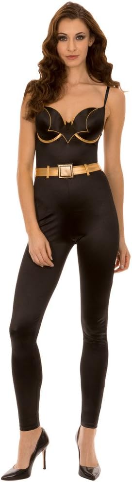 Underboss DC Comics Batman Batgirl Catwoman Catsuit Bodysuit Costume (Adult X-Large) Black/Gold