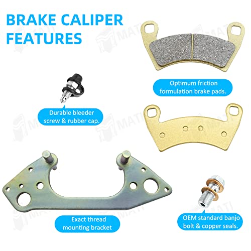 Image of M MATI Front Left Right Brake Calipers for Polaris Ranger 800 Ranger 900 Ranger Diesel RZR 4 800 RZR 900 1000 Ranger 500 570 700 Brutus GEM 1911282 1911283 1911284